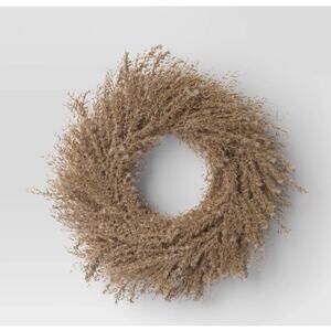 Threshold Pampas Preserved Wreath -21” Diameter . New